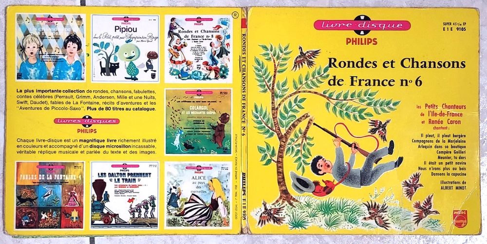 RONDES ET CHANSONS DE FRANCE n&deg; 6-LIVRE-DISQUE 45t PHILIPS CD et vinyles