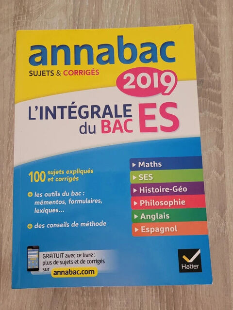 Livre Hatier annabac annales bac ES 2019 0 Escaudain (59)