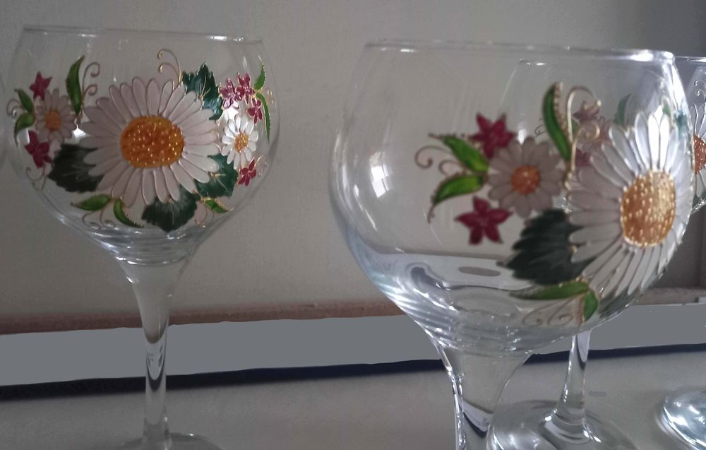 6 VERRES A VIN BOURGOGNE ROUGE Décoration