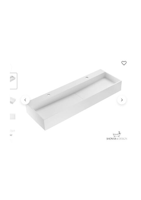 Double vasque blanche en solid surface (corian) 220 Les Issambres (83)