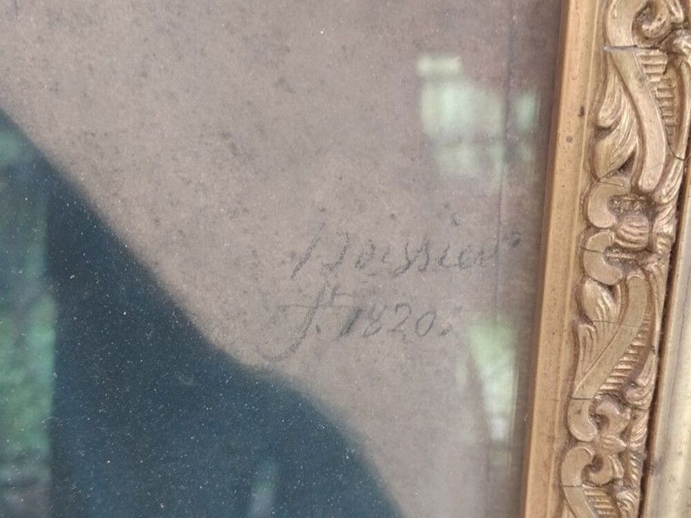 Tableau Dessin Pastel Portrait Gentilhomme Fin XIX&egrave;me 