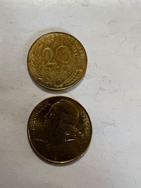222 grammes de pièces de 20 centimes de francs 10 Pierrelaye (95)