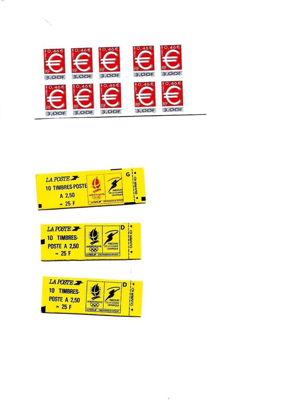 Carnets de Timbres d'usage courant 