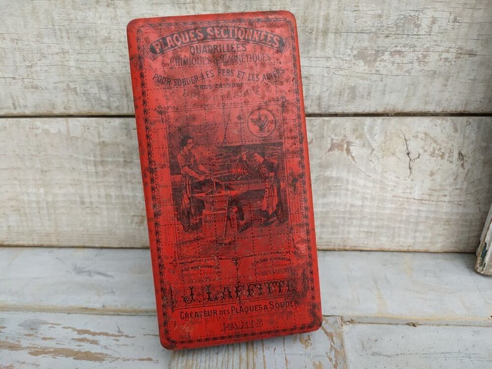Boite Publicitaire Plaques Souder Acier J. Laffitte Forgeron 