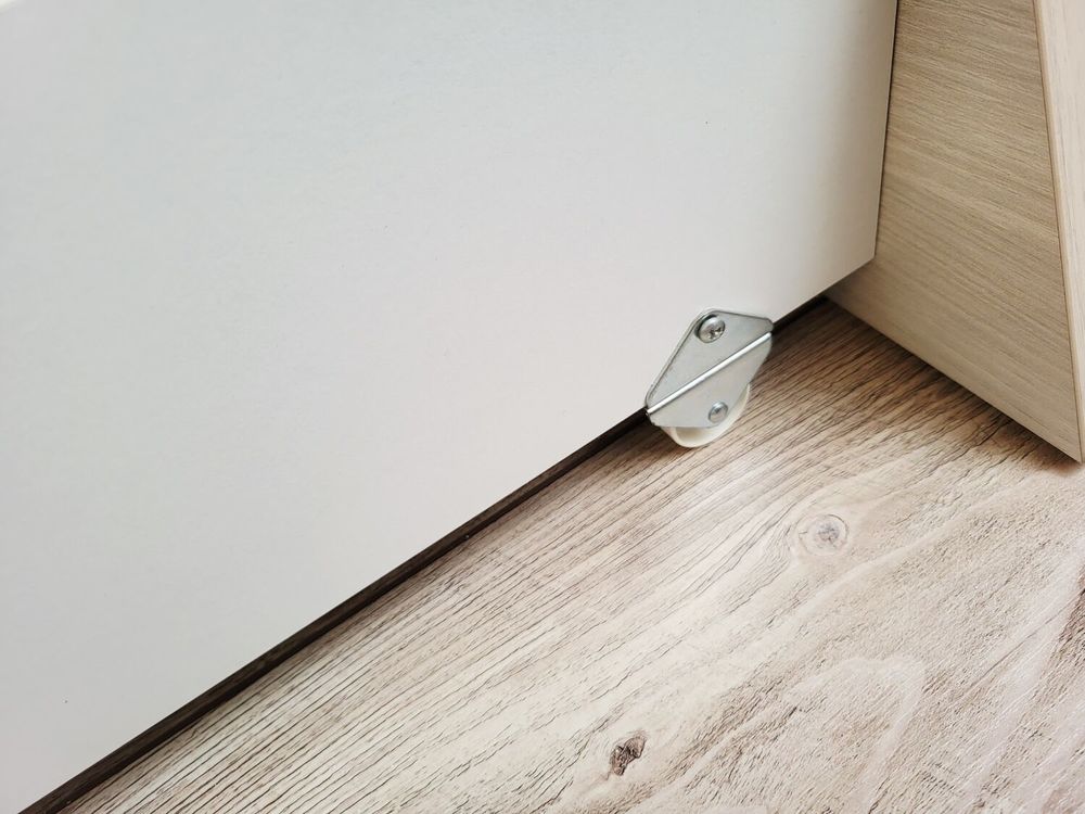 Lit enfant avec chevet blanc et cr&egrave;me Mobilier enfants