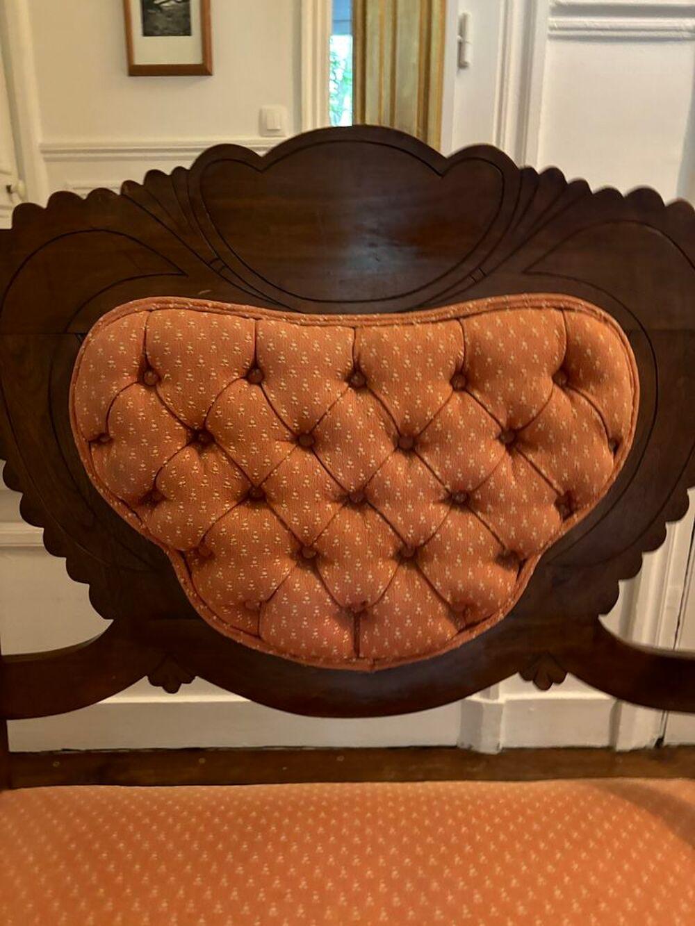 Petite banquette / fauteuil ancienne dit "Love Seat" 
Meubles