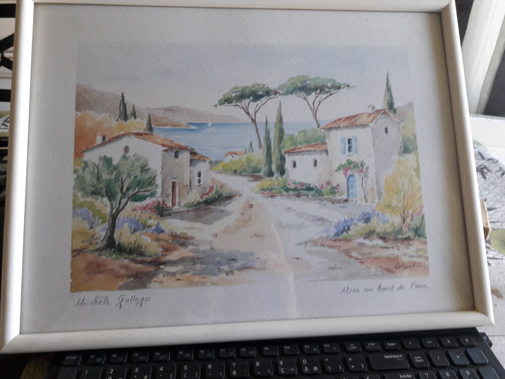 Lithographies ou aquarelles Sign&eacute;e Mich&egrave;le Gallego.93 Décoration