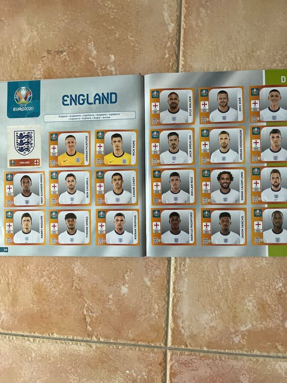 Uefa panini euro 2020 album autocollants 