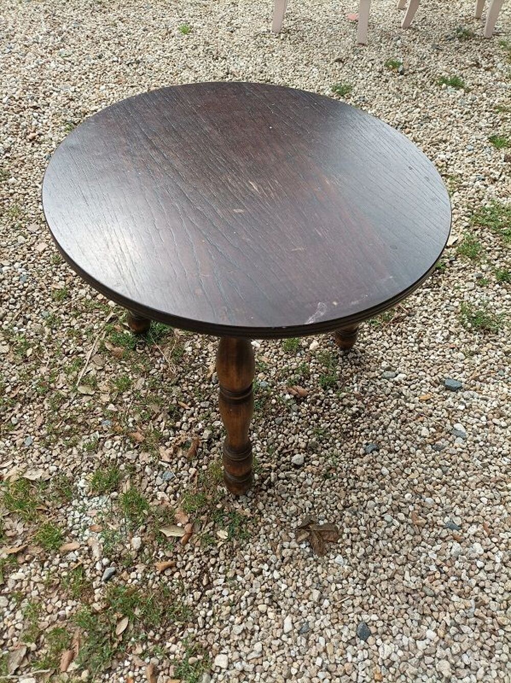 Table basse appoint bois massif pieds tripode dpm 0923009 Meubles