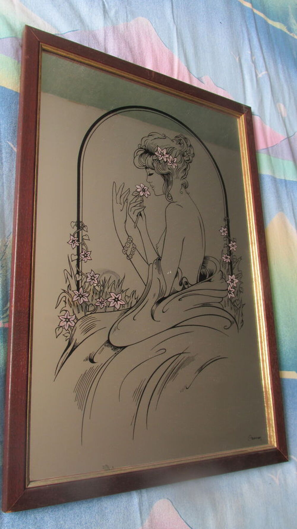 2 miroirs "VISAGE FEMME" rare et original Décoration