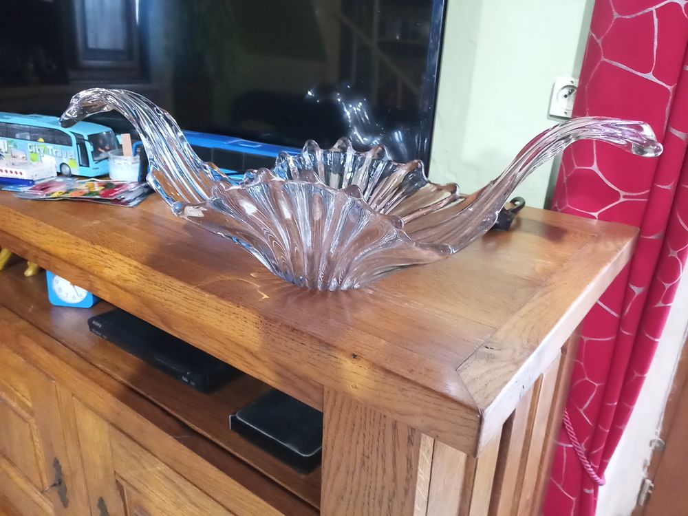 Grande Coupe a fruits en cristal Décoration