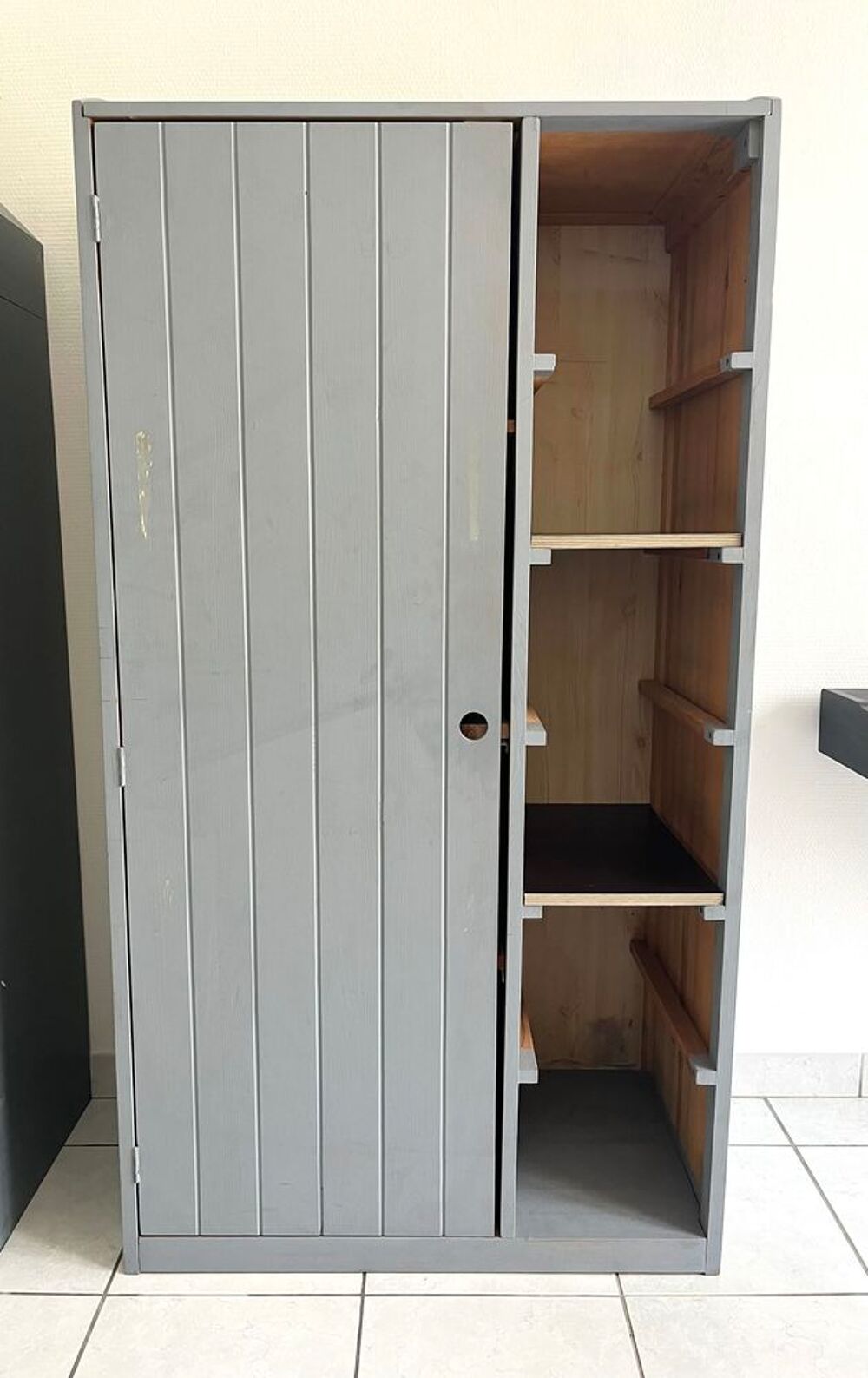 Meuble rangement gris en bois Meubles