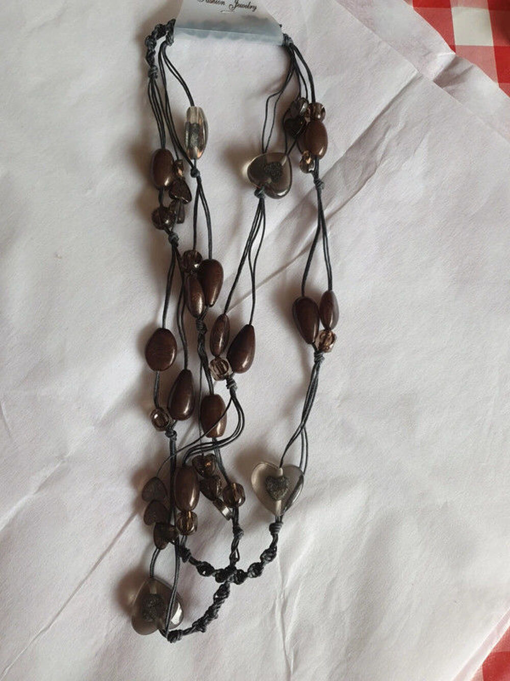 collier fantaisie marron Bijoux et montres