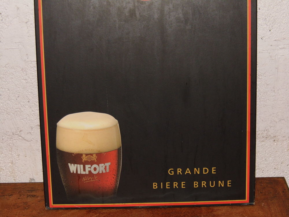 Grande enseigne plaque publicitaire WILFORT enseigne brasserie ardoise menu d&eacute;co bistrot bar caf&eacute; 