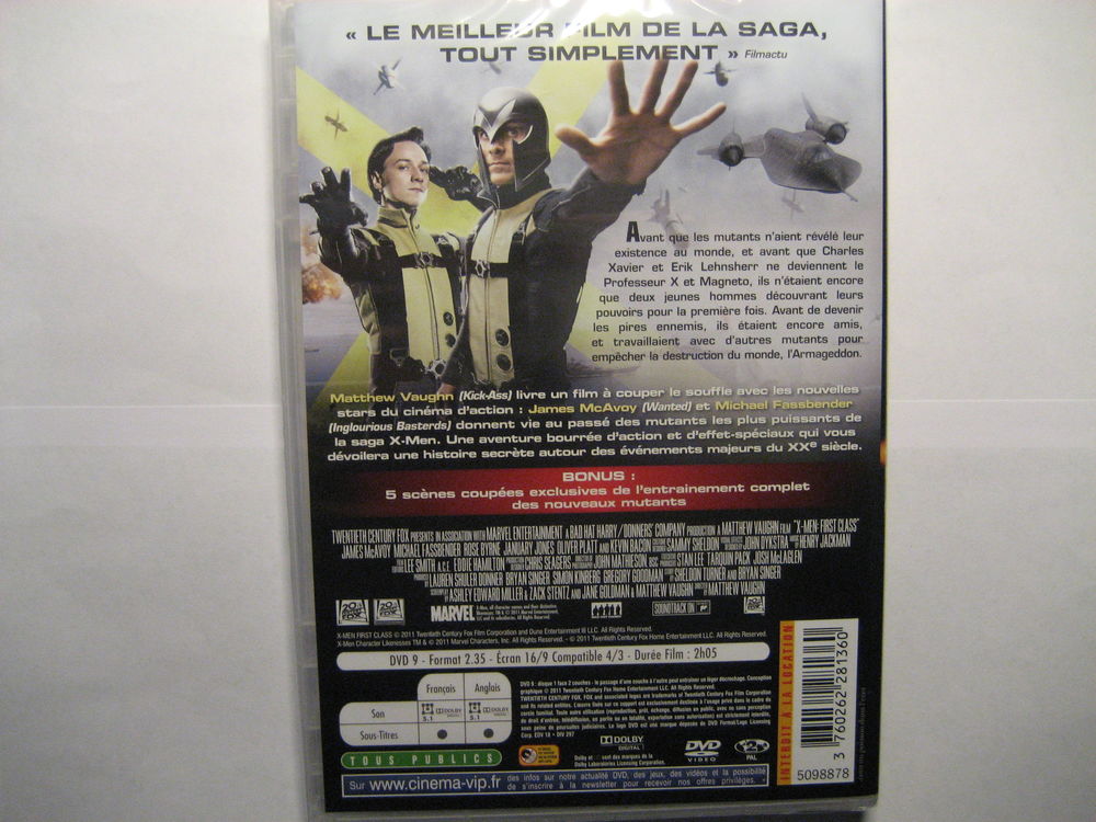 dvd neuf : X-MEN " Le commencement " DVD et blu-ray