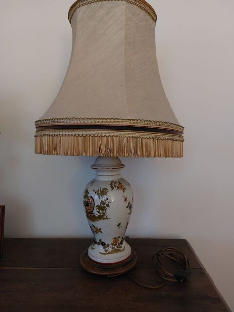 Lampe céramique décor Moustiers 80 Ablis (78)