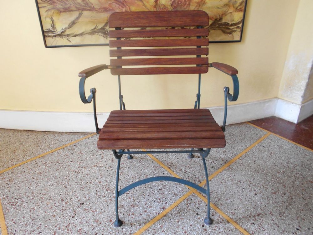 Fauteuil chaise bois m&eacute;tal pliable Meubles
