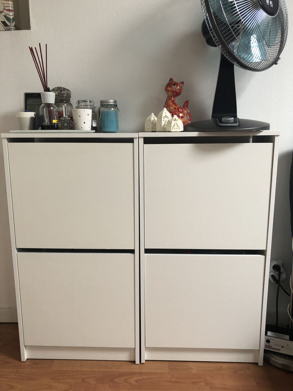 2 armoires &agrave; chaussures Ikea BISSA Meubles