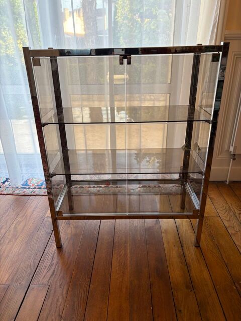 Vitrine en verre légèrement fumé, basse 115 Périgueux (24)