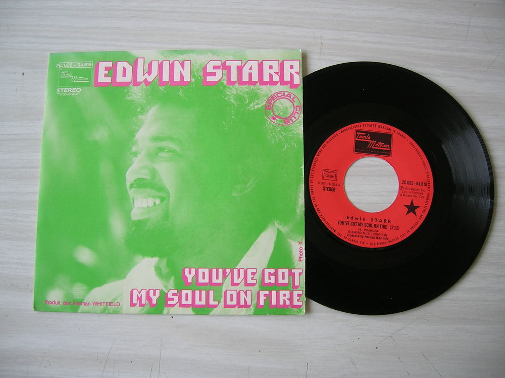 45 TOURS EDWIN STARR You've got my soul on fire CD et vinyles