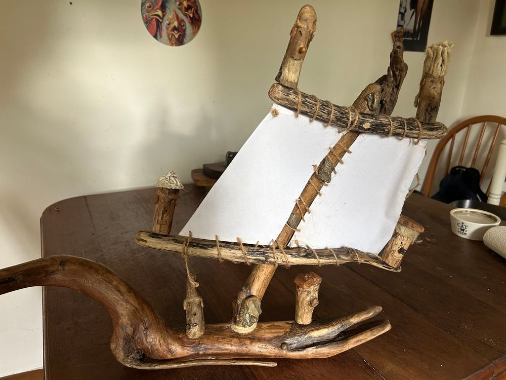 Bateau en bois flott&eacute; Décoration