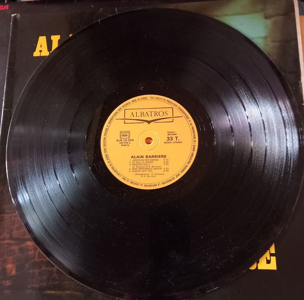 ALAIN BARRIERE / 3 X DISQUES VYNIL 33 TOURS / CD et vinyles