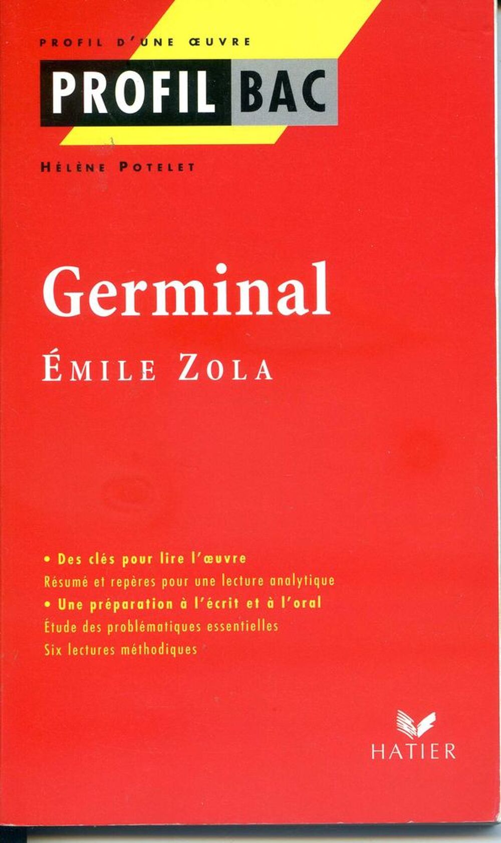 GERMINAL - Zola - Profil Bac, Livres et BD