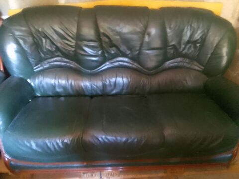 canap en cuir vert 100 Limoges (87)