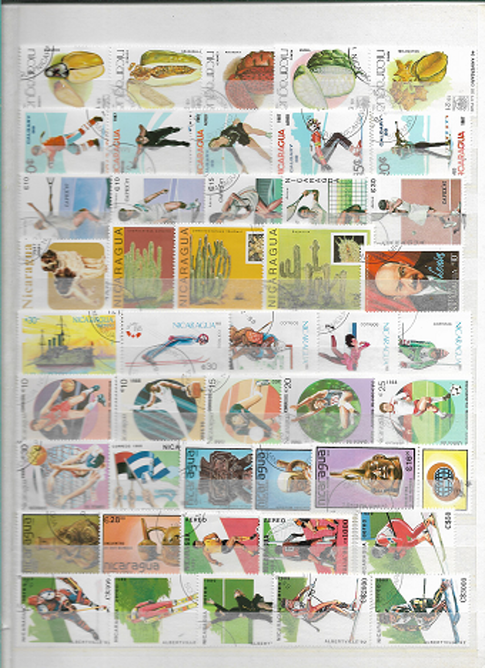 LOT DE 220 TIMBRES DU NICARAGUA 