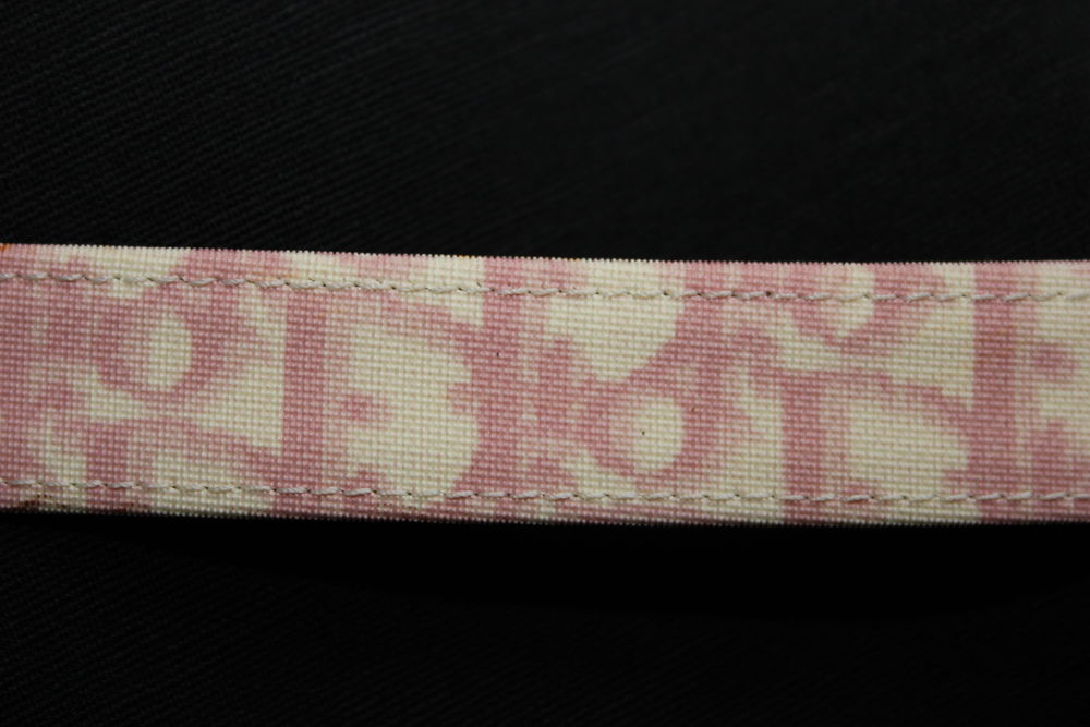 Ceinture rose et blanc CHRISTIAN DIOR Maroquinerie