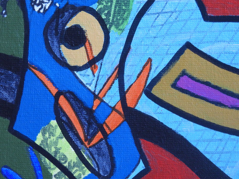 Acrylique sur toile - Le village englouti Décoration