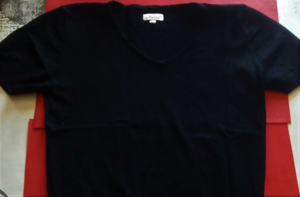 Pull l&eacute;ger noir &agrave; manches courtes tout Doux T 38 - 38 / 40 Vêtements