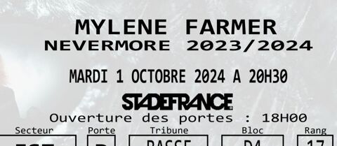 Billet concert Mylne Farmer 2024 200 Paris 1 (75)