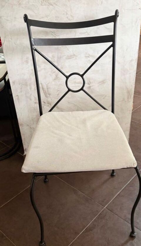 8 chaises en métal fer forgé Hodent (95)