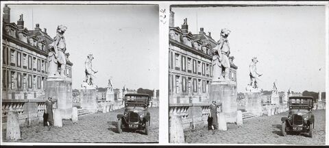 Boite de 14 Vues Photographies Stéréos Positifs Versailles. 35 Loches (37)