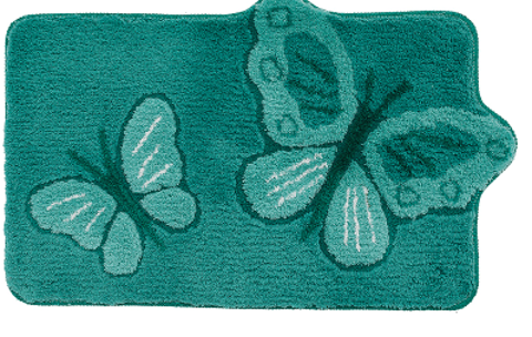 TAPIS DE BAIN 50x40 CM ANTIDERAPANT BLEU & MOTIF   Papillon  10 Paris 20 (75)
