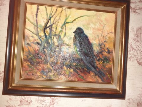 Tableau peinture oiseau encadr� 150 Pl�ch�tel (35)
