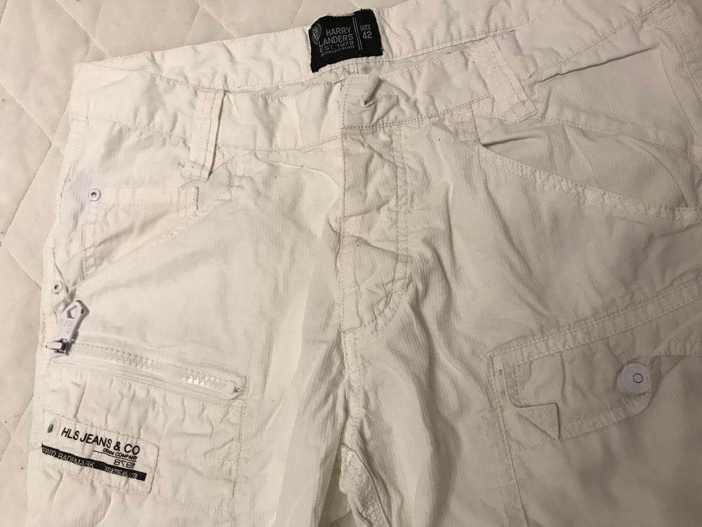 PANTALON HARRY LANDERS T. 42 BLANC EN COTON Vêtements