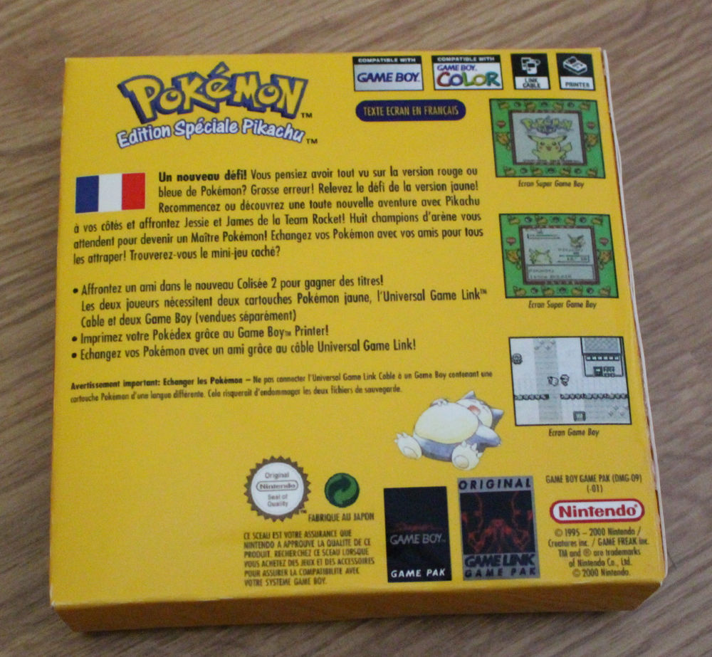 Boite seule - Pokemon Pikachu jaune Gameboy
+ cale Consoles et jeux vidéos