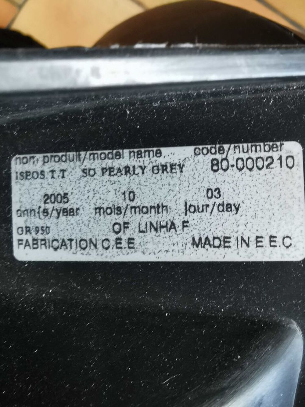 SIEGE AUTO BEBE CONFORT Pu�riculture