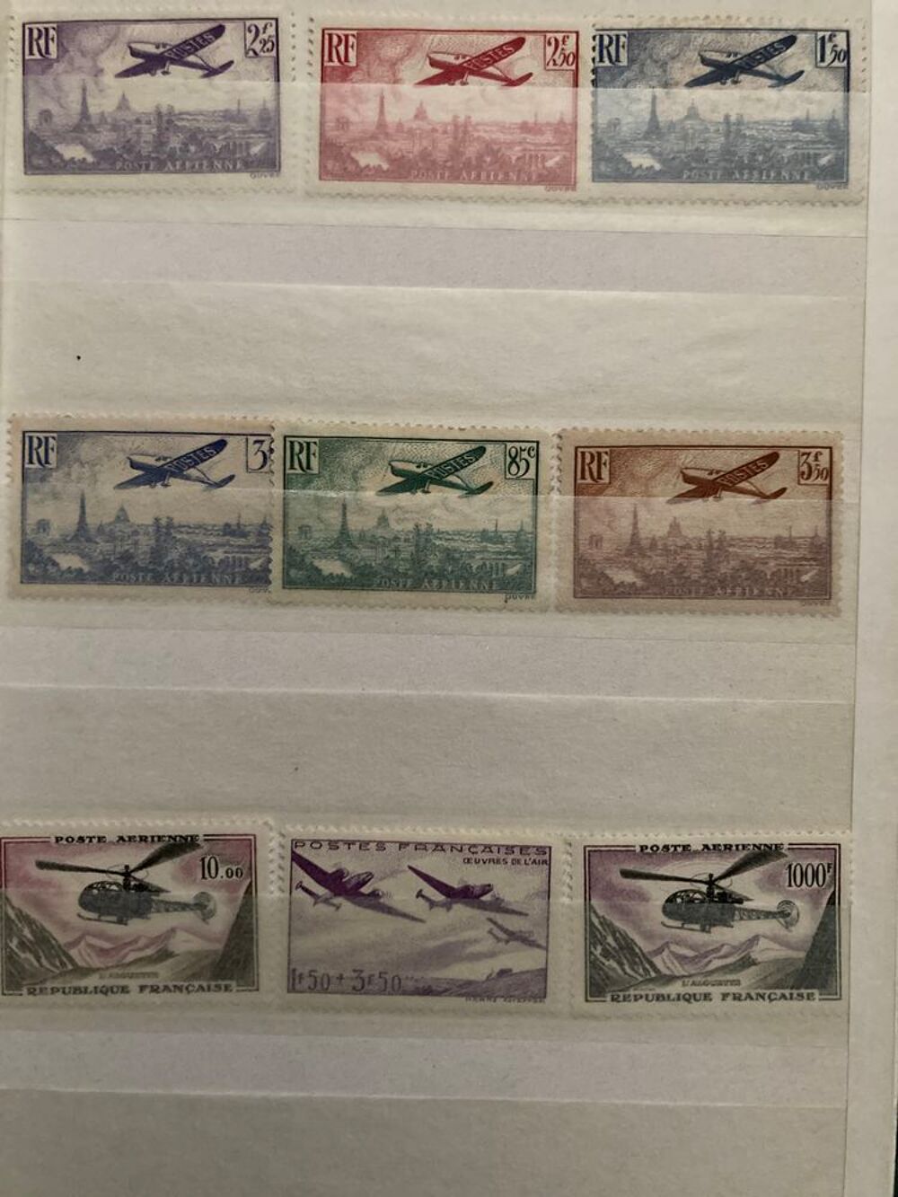 Lot de timbres postes a&eacute;rienne neufs** 