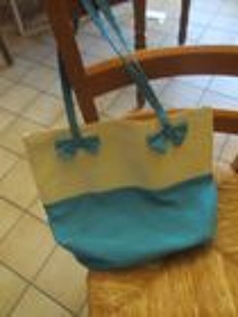 Jolie sac crème et bleu vert neuf en tissus neuf 0 Mérignies (59)