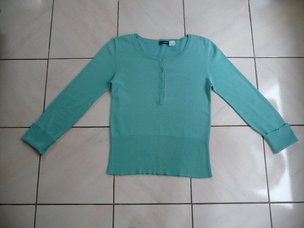 Pull bleu aqua manches longues taille 36 Vêtements