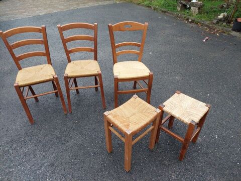 chaises tabourets paillés 60 Vaux-le-Pénil (77)