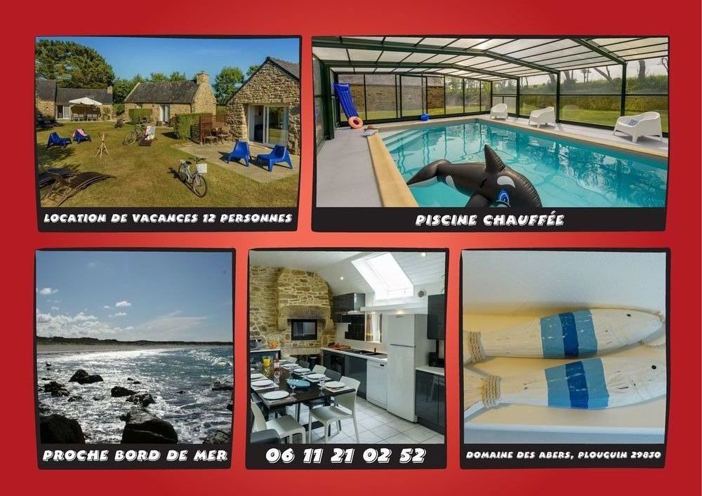   Grande maison avec piscine chauffée au bord de la mer Bretagne, Plouguin (29830)