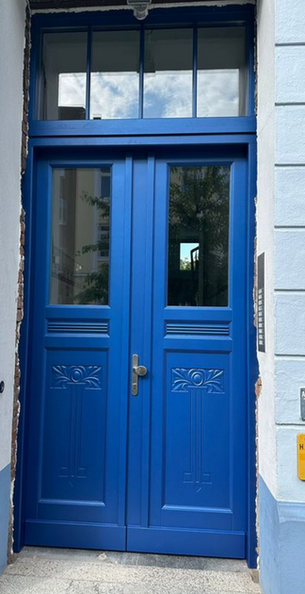  Porte d'entr&eacute;e en ch&ecirc;ne massif immeuble haussmannien Bricolage