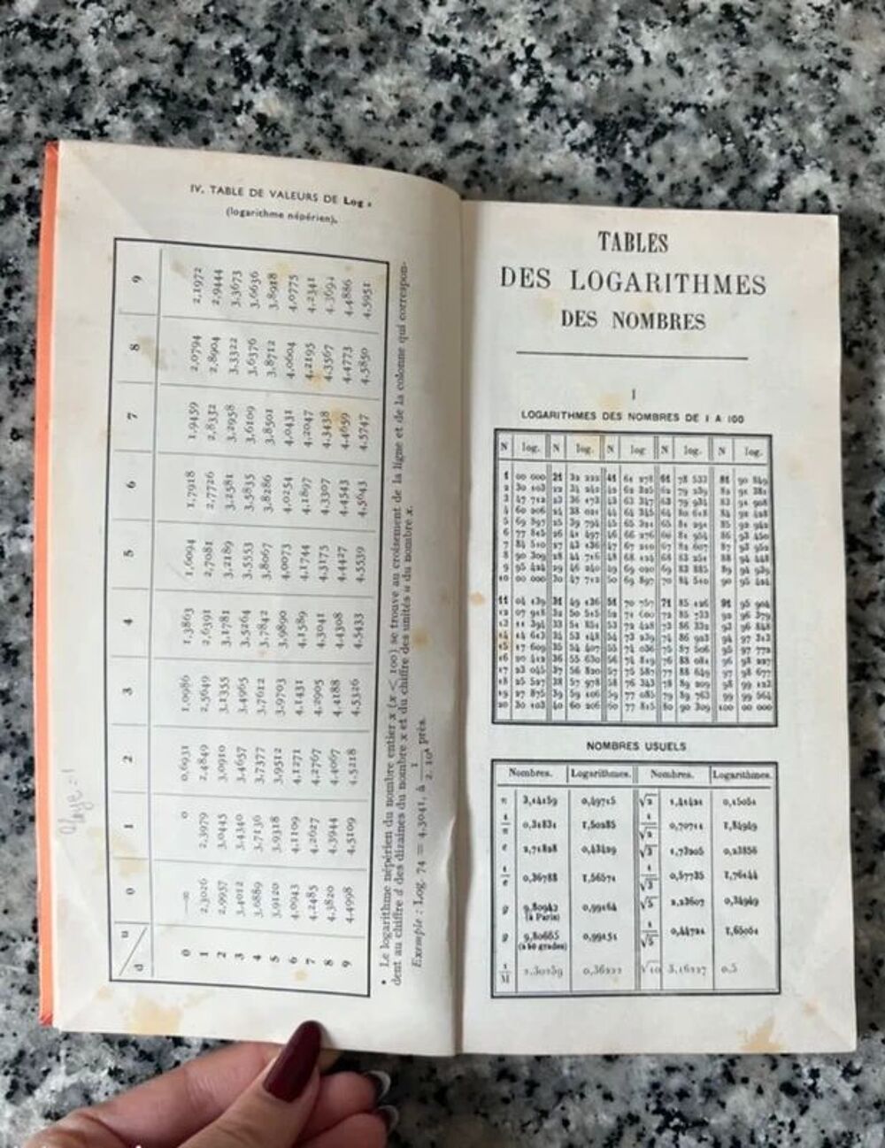 Nouvelles Tables de Logarithmes Bouvart &amp; Ratinet 1974 Livres et BD