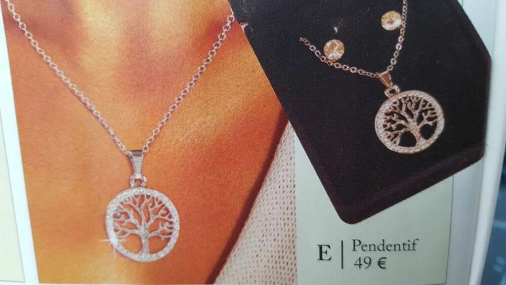 Collier arbre de vie et clous oreilles argent&eacute; N&deg;1378 Bijoux et montres