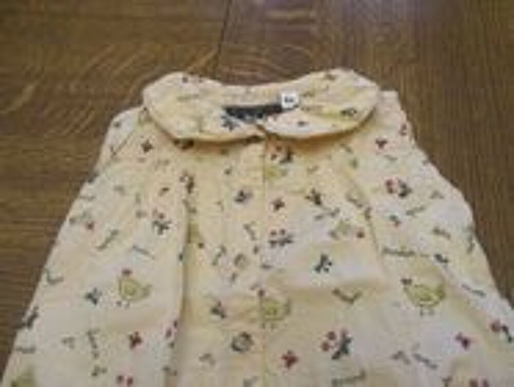 Combinaison sans macnches jaune avec motifs poule et fruits Vêtements enfants