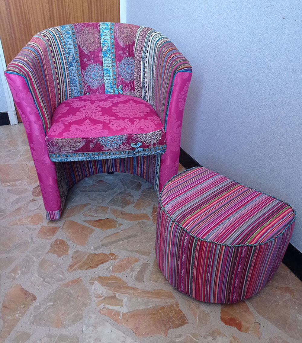 fauteuil crapaud patchwork Meubles